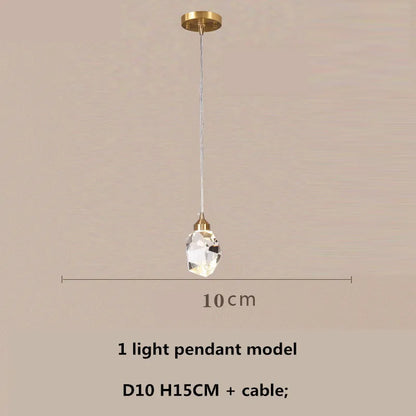 DecorBites™ Copper LED 3-Light Dimmable Crystal Chandelier
