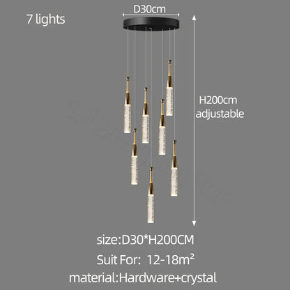 Decorbites™ Kristall-Leuchter: Moderner Luxus-Spiralen-Treppe Wohnzimmer- & Schlafzimmer-Beleuchtung