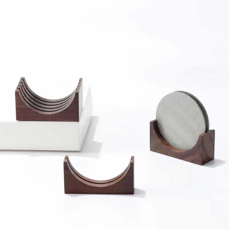 Decorbites™ Espressopuck-Siebständer, Walnusshalter für 51/53/58 mm Portafilter-Puck-Sieb