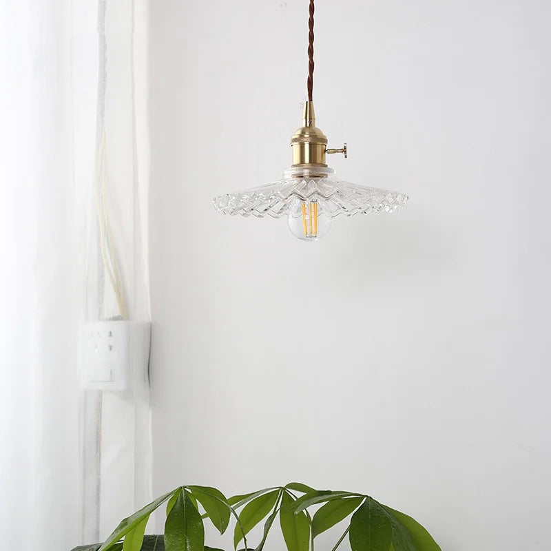 Decorbites™ Glas-Kupfer-LED-Hängeleuchte mit Drahtverstellung und Drehschalter