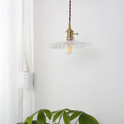 Decorbites™ Glas-Kupfer-LED-Hängeleuchte mit Drahtverstellung und Drehschalter