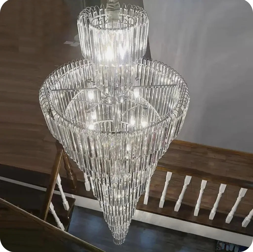 Gold Duplex LED Chandelier
