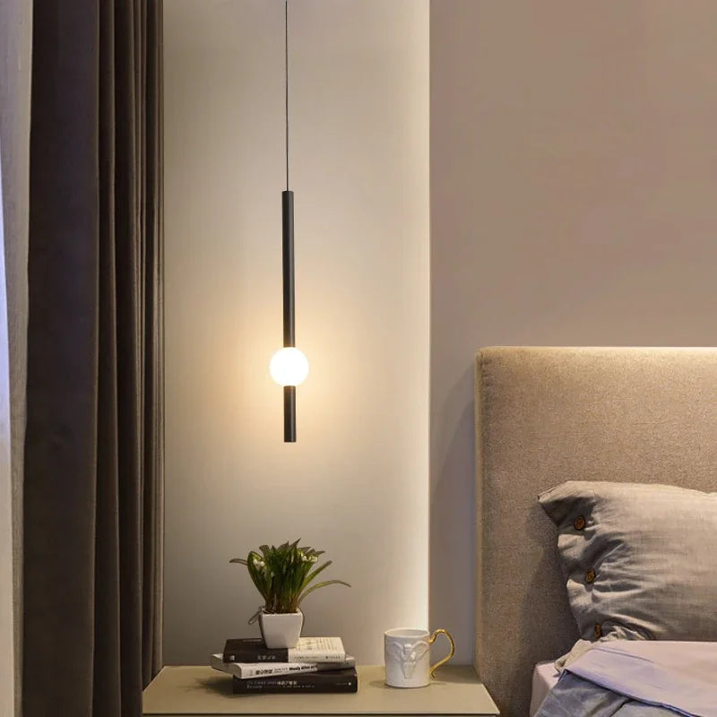 Decorbites™ Glasstab-Hängeleuchte - Moderne lange Hängelampe für Wohnzimmer, Schlafzimmer & Laden