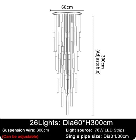Decorbites™ LED-Kronleuchter: Moderne Pendelleuchte für Treppenhaus & Küche zur Haushaltsdekoration