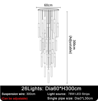 Decorbites™ LED-Kronleuchter: Moderne Pendelleuchte für Treppenhaus & Küche zur Haushaltsdekoration
