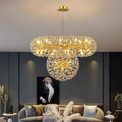 Decorbites™ Gold-Kristall-Leuchter: Luxuriöse LED-Hängeleuchte für Wohn- und Esszimmer