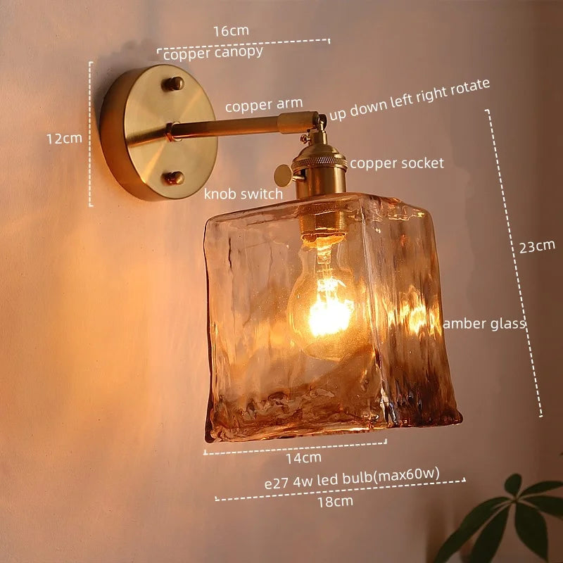 Copper Glass Stair Light
