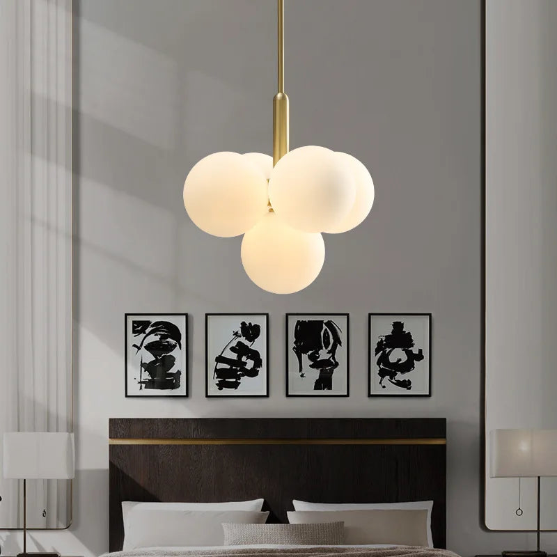 Decorbites™ Glas-Kugeln-Kronleuchter: Moderne Gold-Hängebeleuchtung für Wohnzimmer und Essbereich