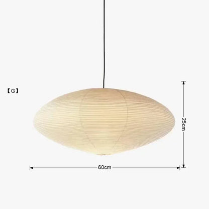 Decorbites™ Japanisches Wabi-Sabi-Pendant-Licht LED E27 Noguchi Akari Reispapier Deckenaufhänger