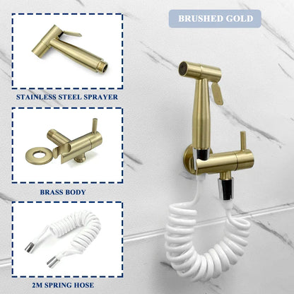 Decorbites™ Gold Bidet Armatur Handbrause Einzelner Kaltwassertapfer Hygienische Toilettendusche