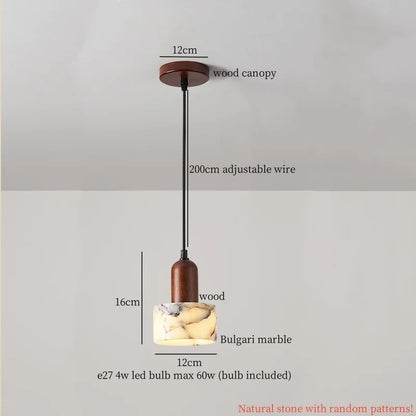 Decorbites™ Glas-Kugelleuchte LED-Hängeleuchte für Schlafzimmer Esszimmer Küche - Vintage Hängelampe
