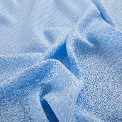 DecorBites™ Bamboo Fiber Summer Quilt - Lightweight & Breathable Diamond Grid Blanket