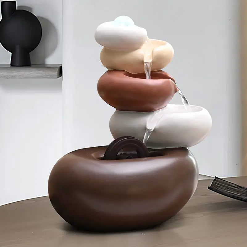 Decorbites™ Zirkulierender Wasserbrunnen zur Dekoration des Wohnzimmers und des Eingangsbereichs