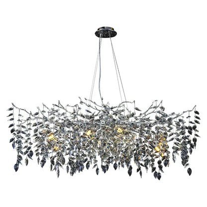 Decorbites™ Kristall-Chrom-Kronleuchter: Luxuriöse Hängelampe für Wohnzimmer, Villen und Restaurants