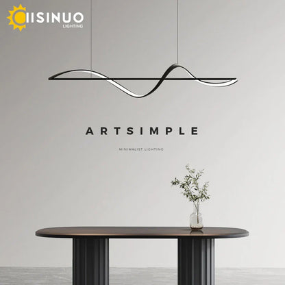 DecorBites™ Dimmable LED Linear Chandelier Pendant for Kitchen Bedroom Dining Room