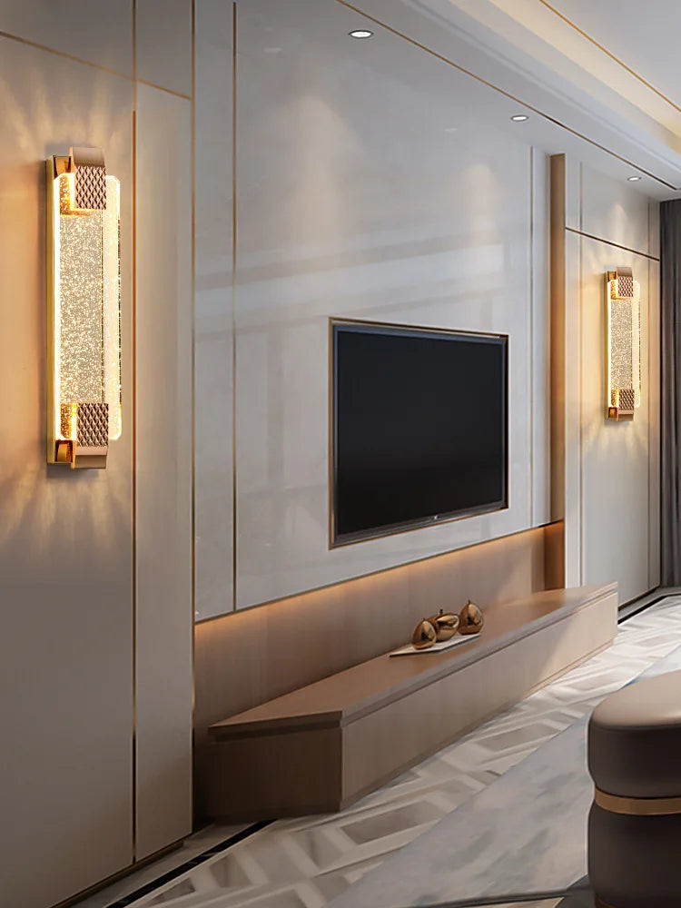 Decorbites™ Kristall-Wandleuchte für Wohnzimmer-TV-Hintergrund, Lichtluxus-Schlafzimmer-Nachttisch, Villa-Treppe