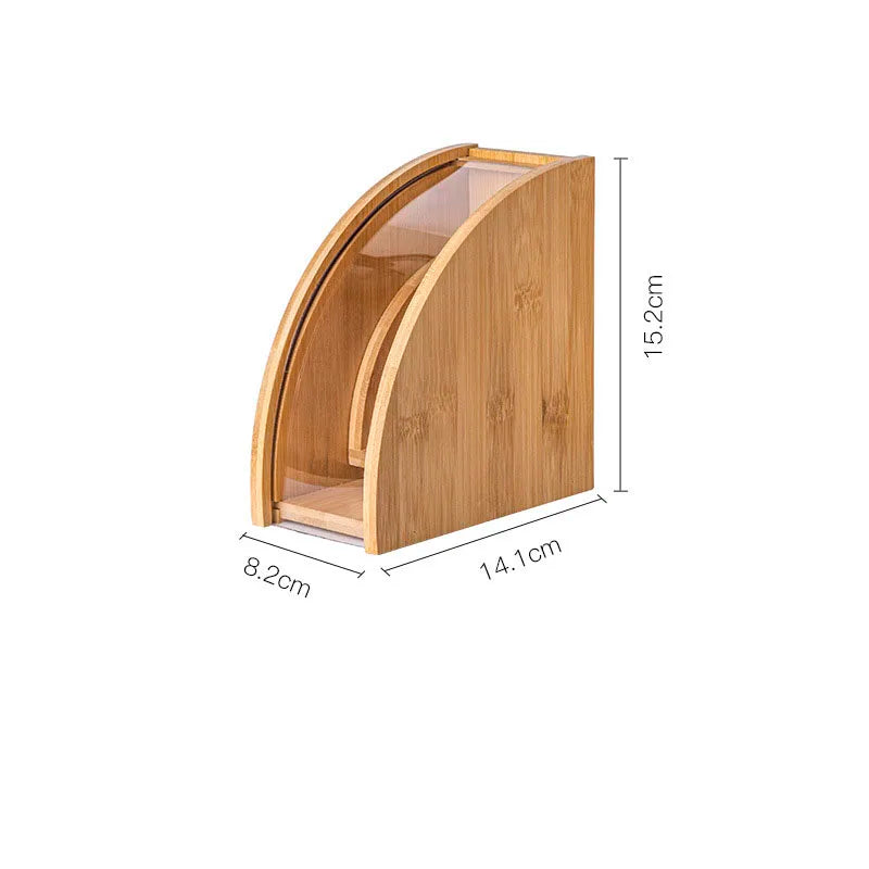Decorbites™ Bambus-Kaffeefilter-Halter: Kapazität für 100 Stück mit staubdichtem Deckel