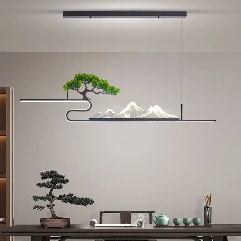 Decorbites™ Acryl-Berggipfel-Hängeleuchten für chinesisches Wohnzimmer, Arbeitszimmer, Zen-Restaurant