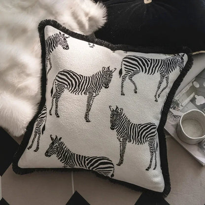 DecorBites™ Geometric Jacquard Pillow Cover Set – Elegant Home Decor Essential