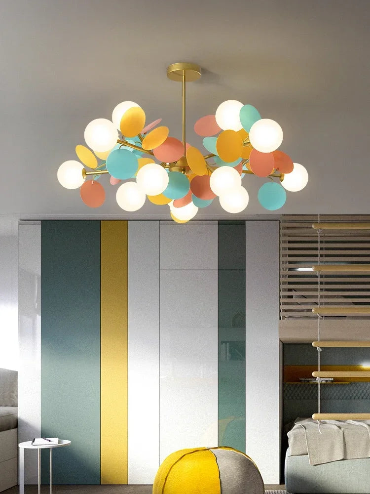 Decorbites™ Glas-Hänge-Deckenleuchte für Kinderzimmer, Wohnzimmer, Schlafzimmer – Moderner Kronleuchter & Heimdekoration
