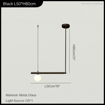 DecorBites™ LED Linear Hanging Lamp for Home Modern Minimalist Living Room Chandelier