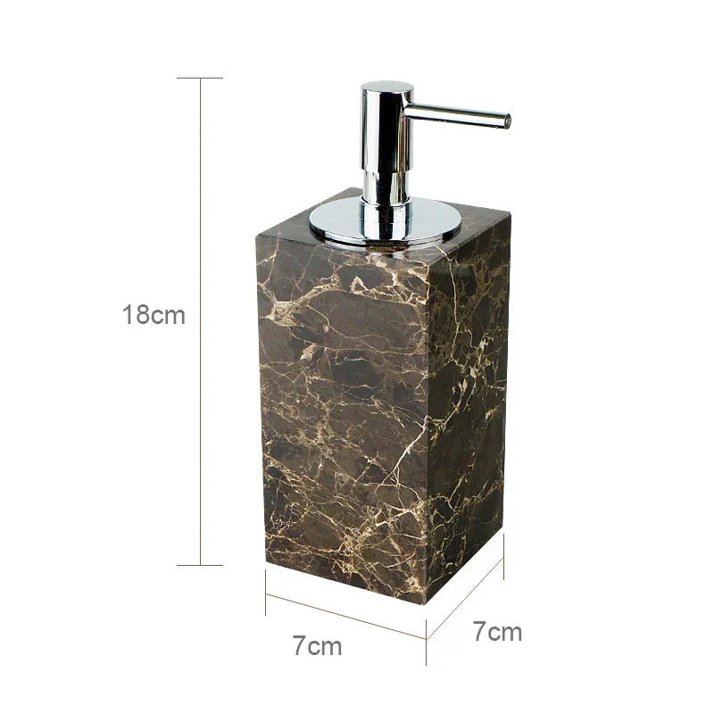Decorbites™ Emperador Dunkel-Marmor Badezimmerset mit Luxus-Zubehör