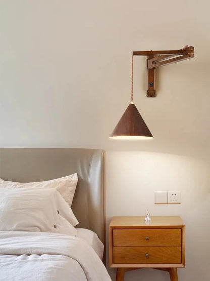 Decorbites™ Japanischer Stil Wind-Wandlampe, ausziehbarer klappbarer Nachttischlampen