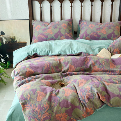 DecorBites™ Cotton Jacquard Bedding Sets Vintage Quilt Set for All Seasons
