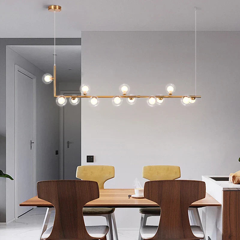 Decorbites™ Glas Schwarz Kronleuchter Pendellampe Nordisch Modern Wohnzimmerleuchte