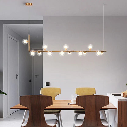 Decorbites™ Glas Schwarz Kronleuchter Pendellampe Nordisch Modern Wohnzimmerleuchte