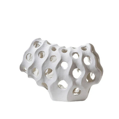 DecorBites™ Coral Geometric Resin Sculpture Sea Creature Decor Figurine
