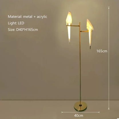 Decorbites™ LED-Vogellampe für Boden, für Wohnzimmer & Schlafzimmer