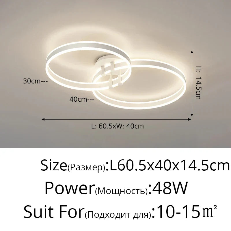 Decorbites™ LED-Acrylichtleuchter Auf/Ab-Lichter Kronleuchter für Wohnzimmer Schlafzimmer Heimdekoration