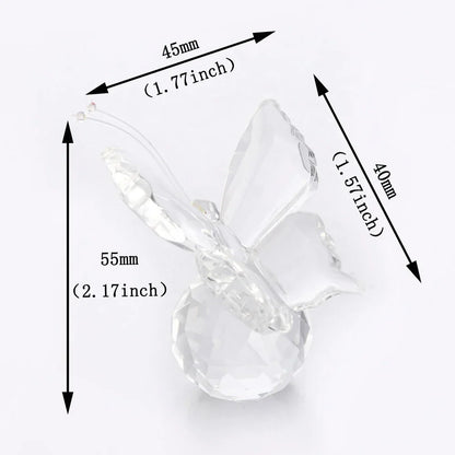 Decorbites™ Kristall-Schmetterlingsfigur Glas-Papiergewicht Skulptur Weihnachtsdekoration Geschenk