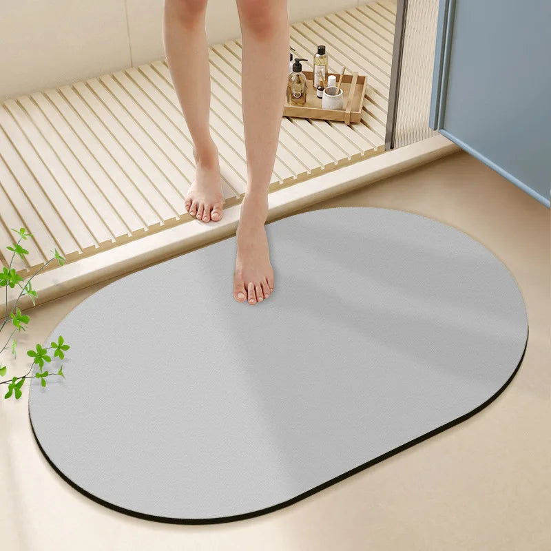 Decorbites™ Diatomeenerde-Badteppich: Super saugfähige rutschfeste Matte für Badezimmer & Toiletten