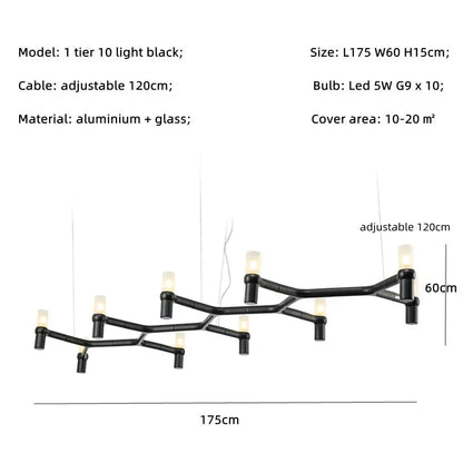 DecorBites™ Crown Major Chandelier: Modern Luxury LED Light for Kitchen, Hotel, Living Room