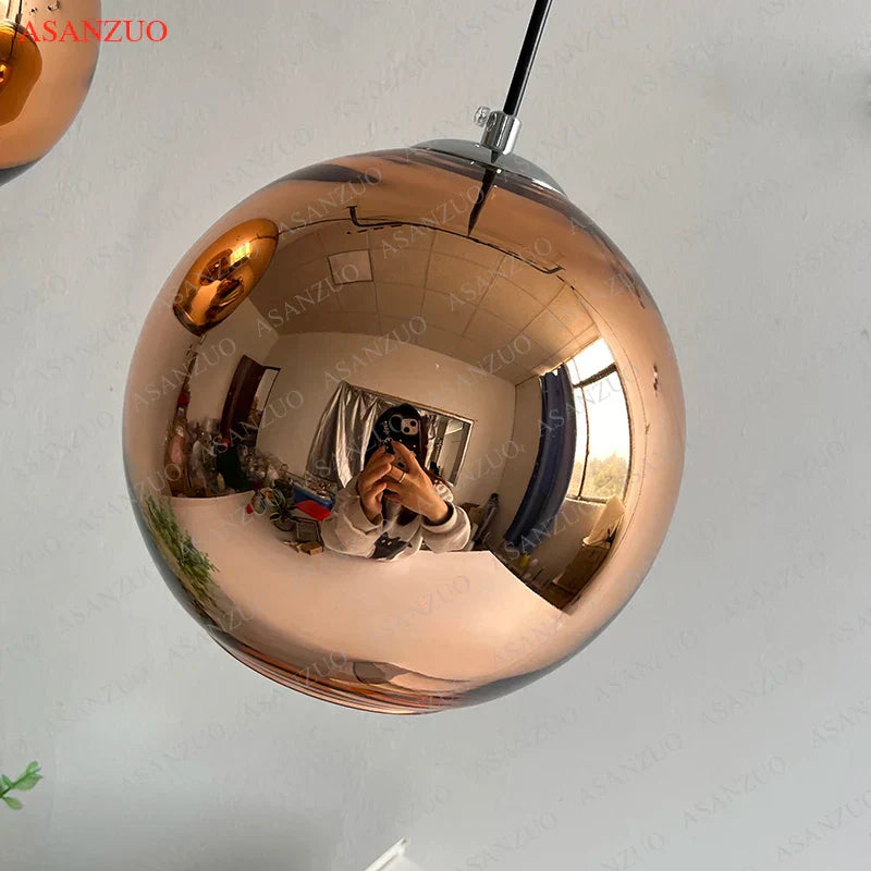 Decorbites™ Glas-Hängeleuchten 15 cm/20 cm Rundkugellampe in Gold-/Kupfer-/Silbervergoldung