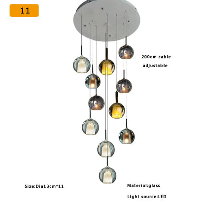 Decorbites™ Glas-Kugelleuchter: Italienische Designer-Hängeleuchte für Esszimmer, Kücheninsel