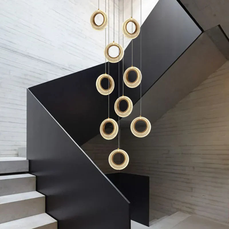 DecorBites™ Crystal LED Chandelier: Modern Gold Kitchen Lighting, Simple Elegant Design.