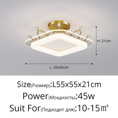 DecorBites™ Kids' Room Ceiling Light in Gold Pink Blue for Bedroom and Living Room