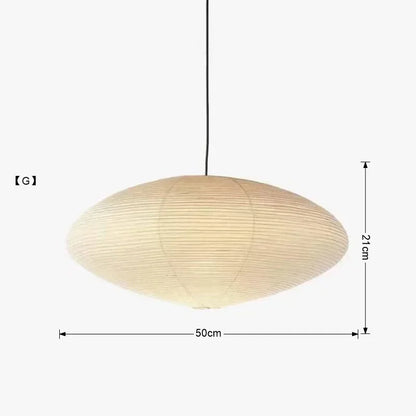 Decorbites™ Japanisches Wabi-Sabi-Pendant-Licht LED E27 Noguchi Akari Reispapier Deckenaufhänger