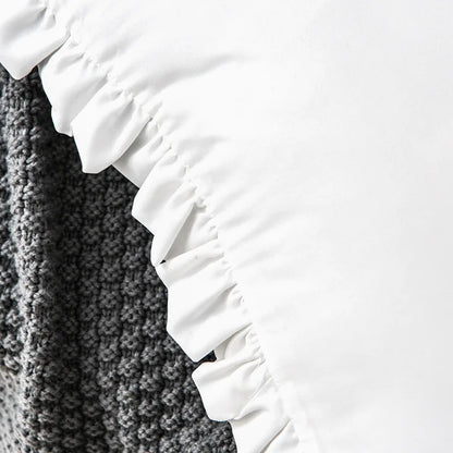 Decorbites™ Französisches Rüschengarnitur Kissenbezug Weich Bequem Einfarbig Sofaüberzug