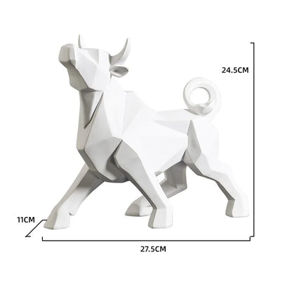 Decorbites™ Geometrische Bison-Skulptur aus Harz für Zuhause und Büro Moderne Dekoration Tischfigur