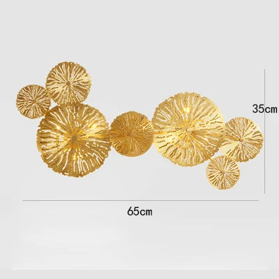 Gold Copper Floral 6-Head Dining Wall Sconce