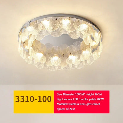 Decorbites™ Glasleuchter LED-Deckenleuchte | Modernes Metallkunstwerk | Dekoration für Innenräume Wohnzimmer Küche