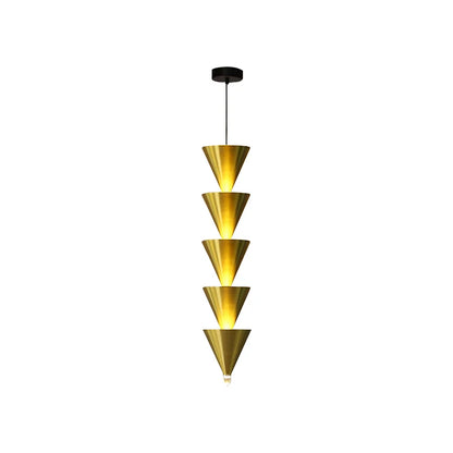 DecorBites™ Cream Bedroom Chandelier: Minimalist Cone Design, Long Line Branches