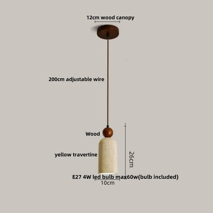 DecorBites™ LED Wood Pendant Lamp Dining Living Room Adjustable Light Fixture