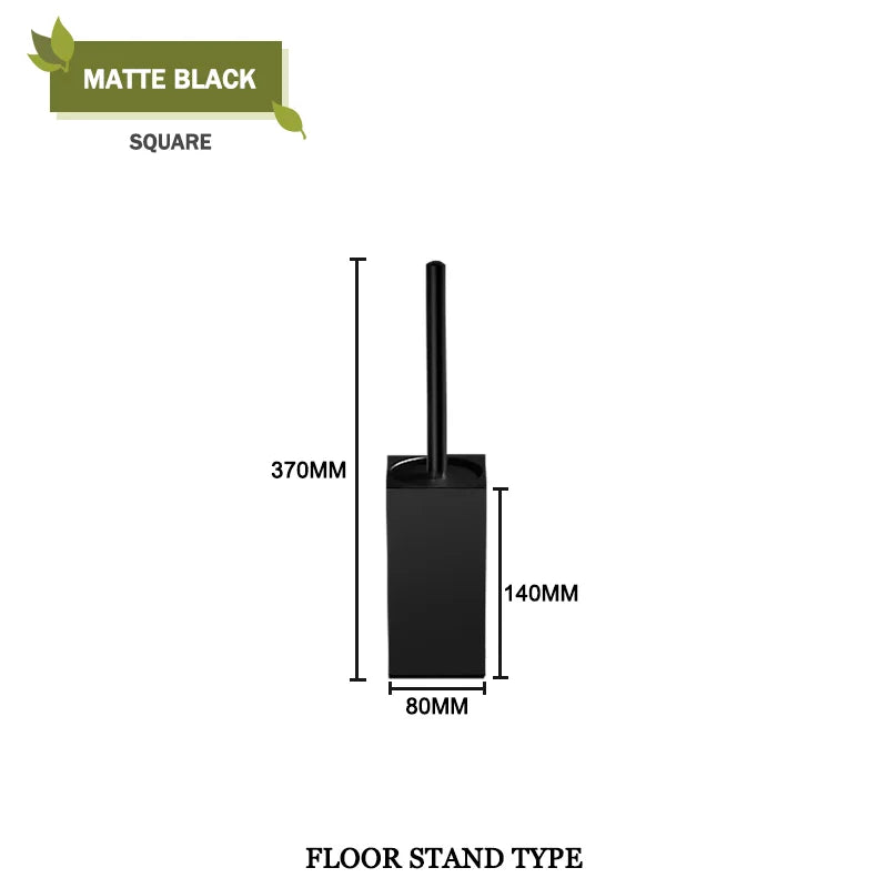 DecorBites™ Gold Toilet Brush Set with Wall Mount Holder