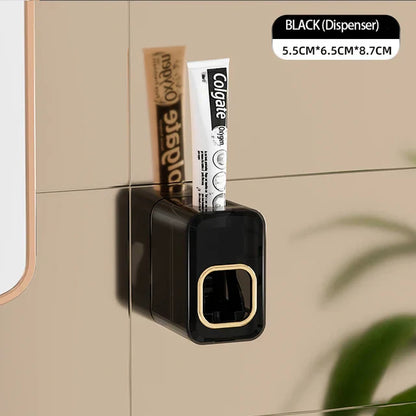 Decorbites™ Umgekehrtes Zahnbürstenhalter mit automatischer Zahnpasta-Presser & Make-up-Aufbewahrungsregal