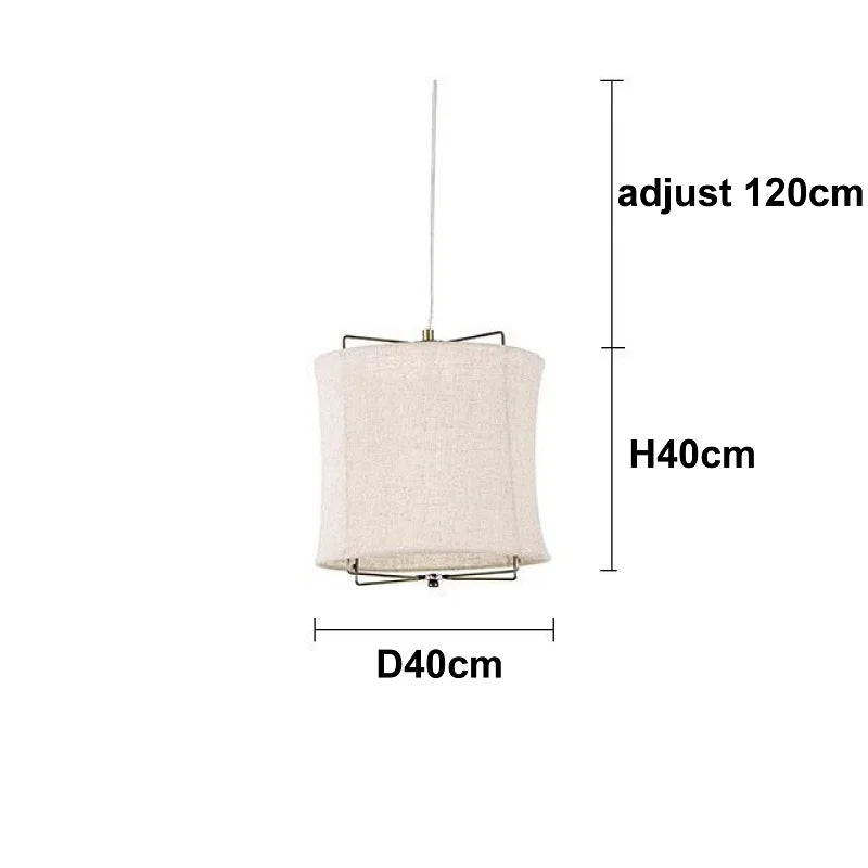 Decorbites™ Leinenstoff-Lüster: Japanischer Retro-Handarbeitskunst-Lampe für Restaurant, Schlafzimmer, Theke